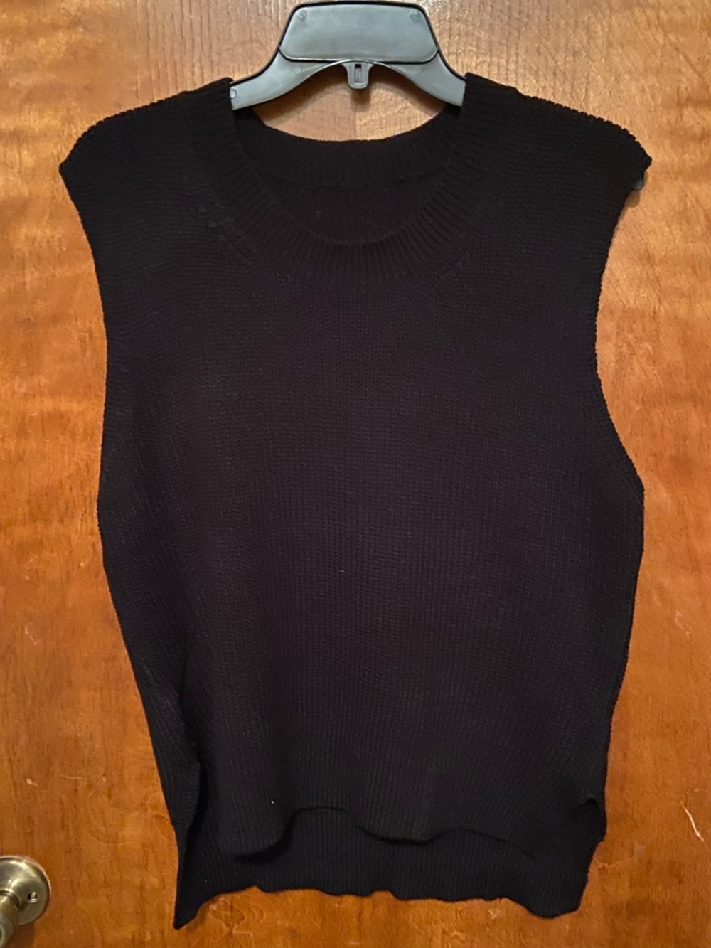 NWOT Black Crew Neck Sweater Vest